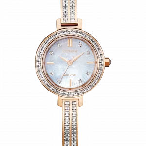 Montre Citizen Eco Drive Femme Rose - Silhouette Crystal